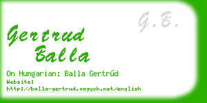 gertrud balla business card